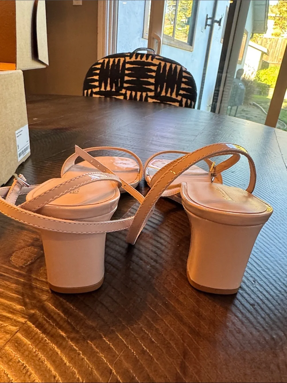 Reformation Sage Heeled Sandal - Alabaster Patent (Size 9)